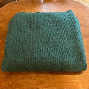 L.L. Bean Biddeford Mills Blanket Green Wool